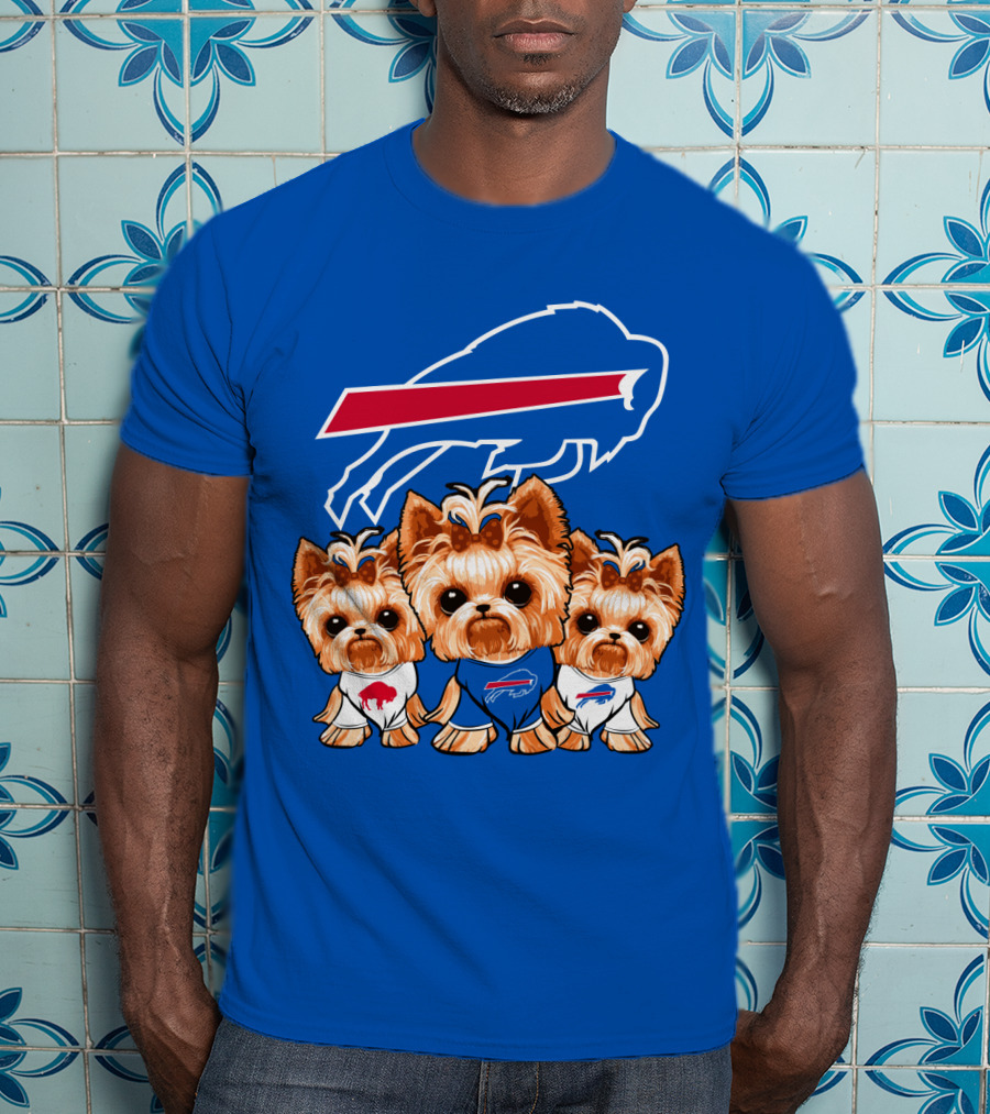 Buffalo Bills Yorkshire Terrier With Team T-Shirt