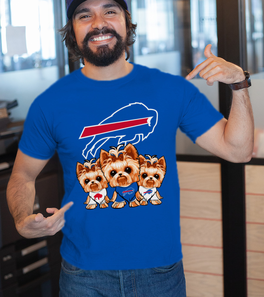 Buffalo Bills Yorkshire Terrier With Team T-Shirt