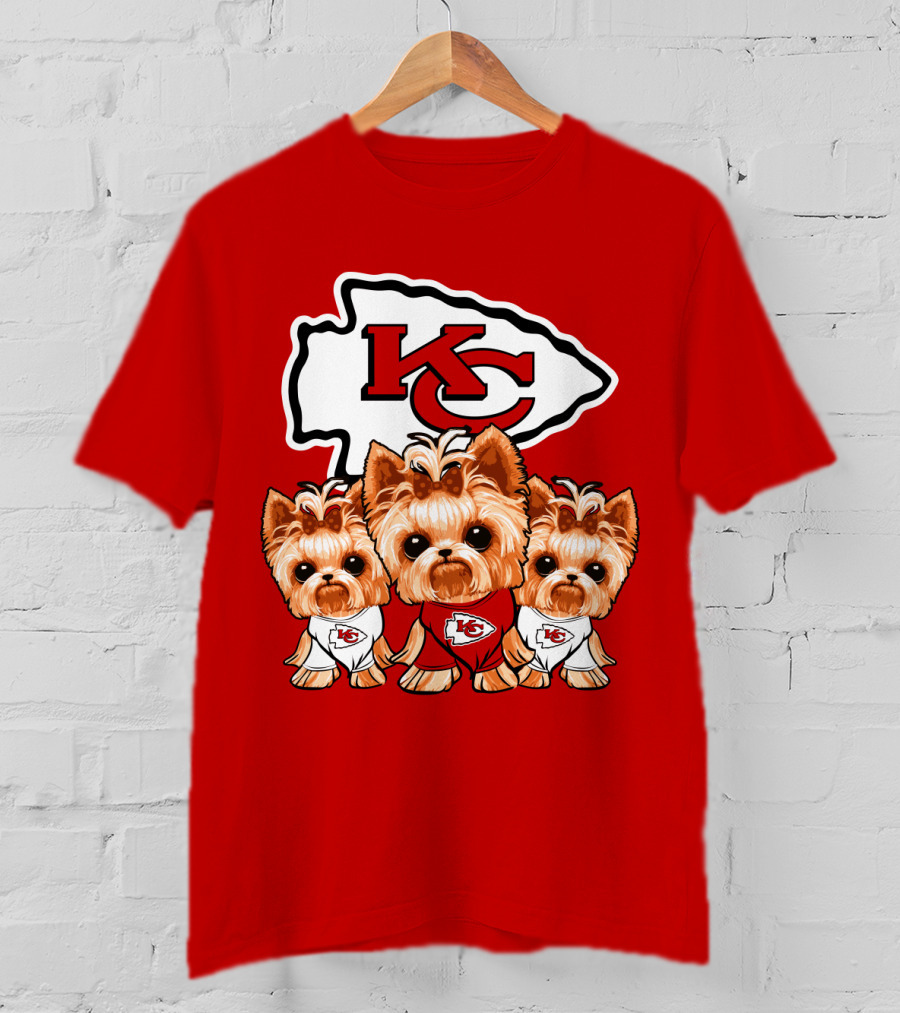 Kansas City Chiefs Yorkshire Terrier T-Shirt