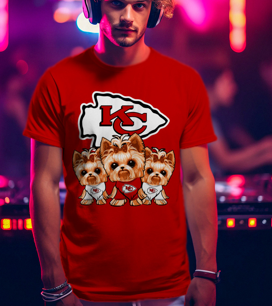 Kansas City Chiefs Yorkshire Terrier T-Shirt