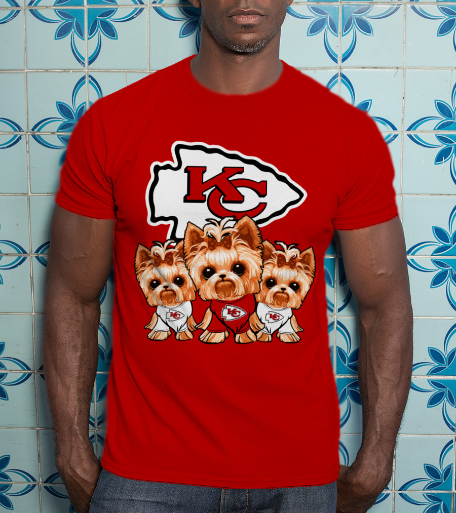 Kansas City Chiefs Yorkshire Terrier T-Shirt