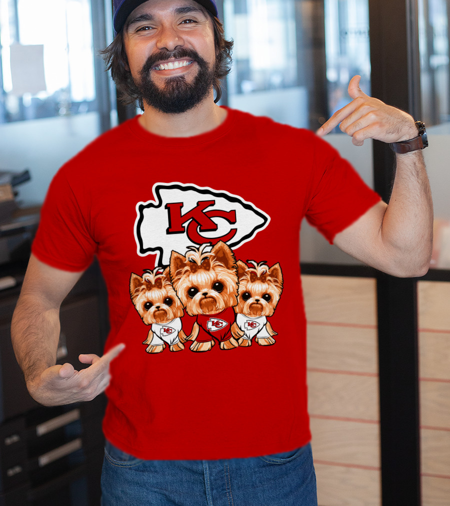 Kansas City Chiefs Yorkshire Terrier T-Shirt