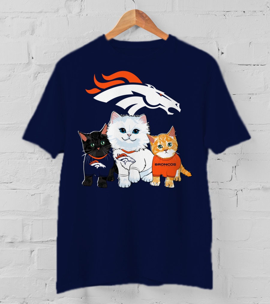 Denver Broncos Cat Trio T-Shirt