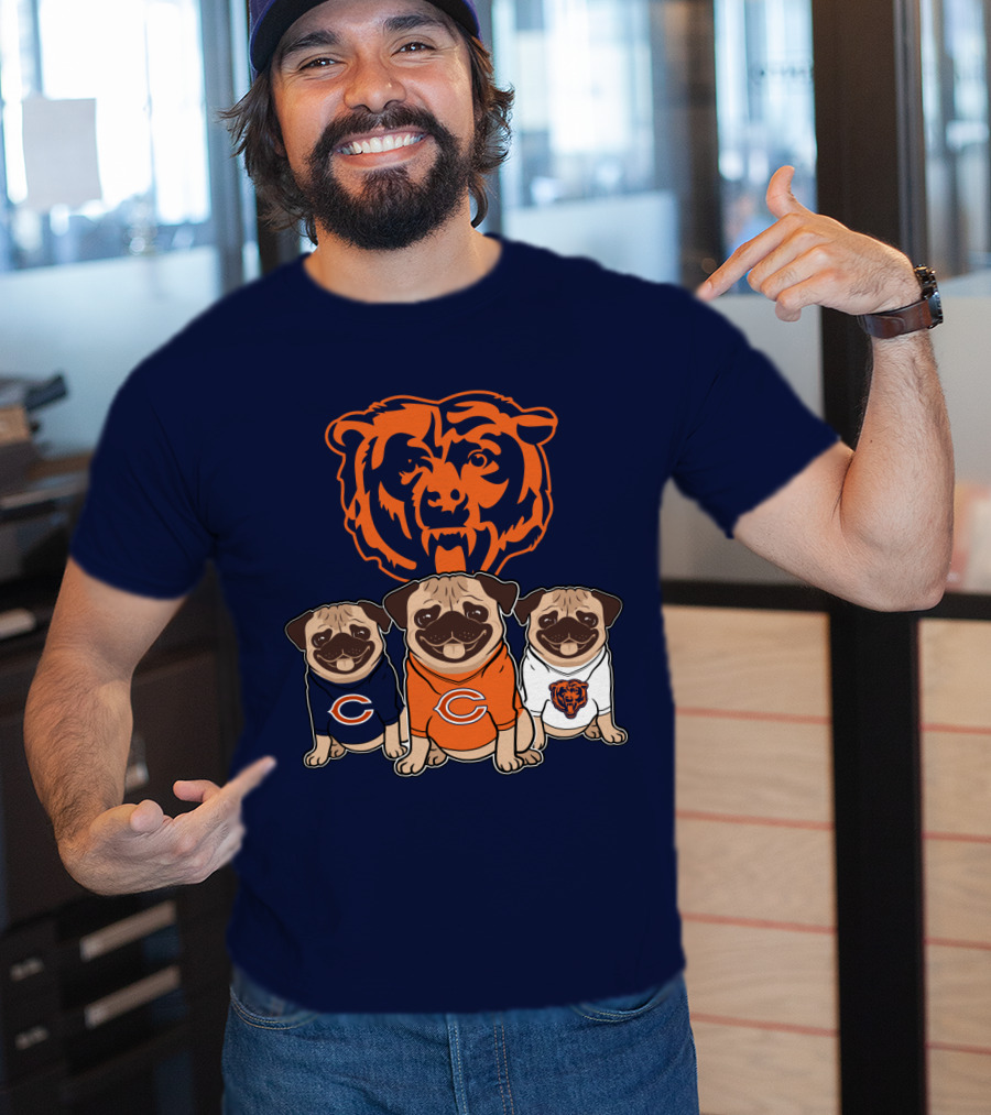 Chicago Bears Pugs T-Shirt