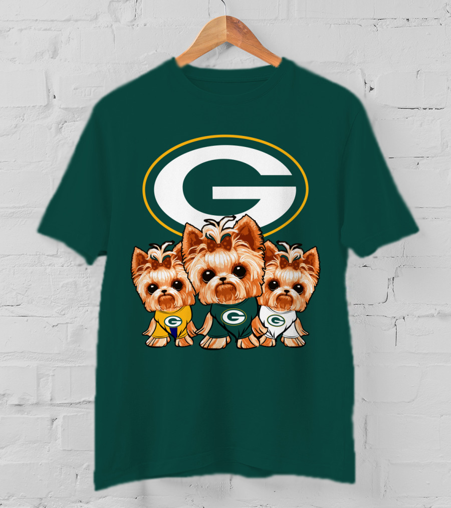 Green Bay Packers Yorkie Trio T-Shirt