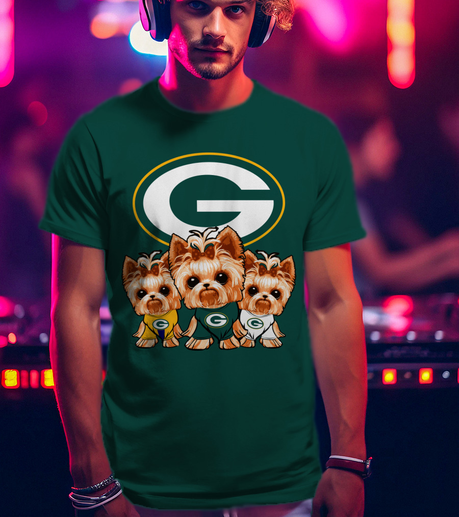 Green Bay Packers Yorkie Trio T-Shirt