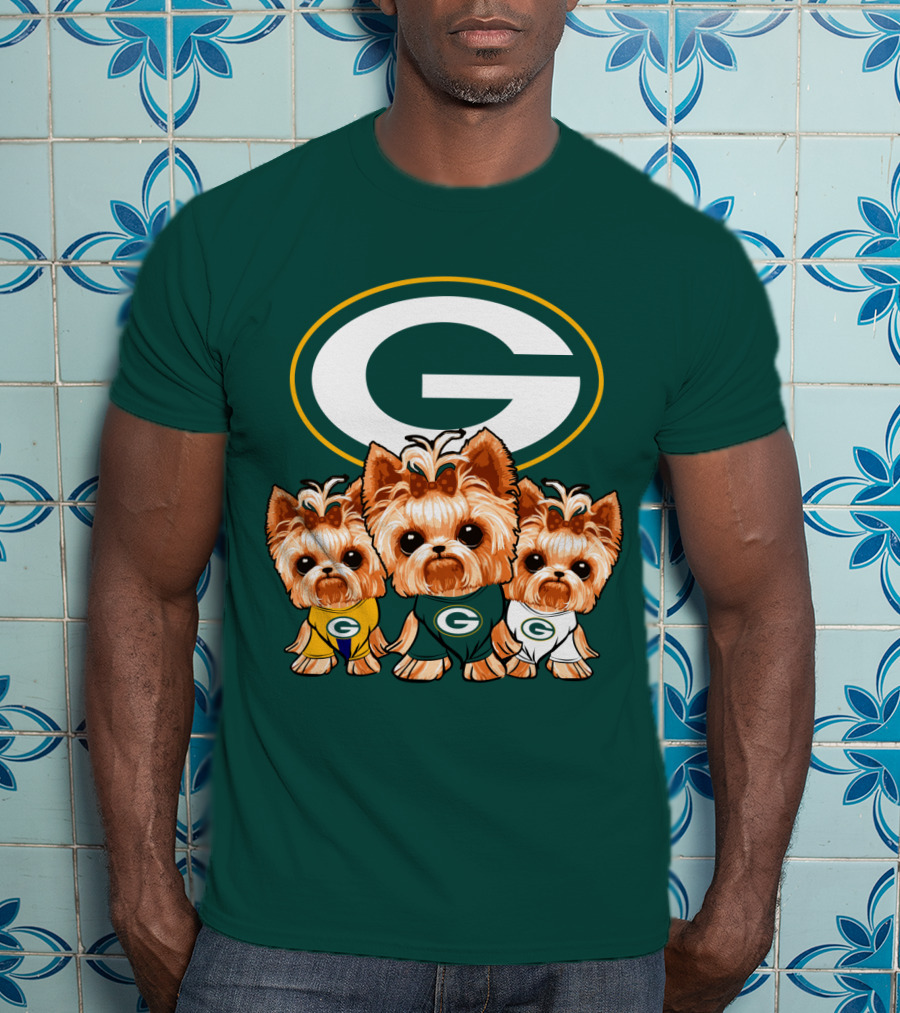 Green Bay Packers Yorkie Trio T-Shirt