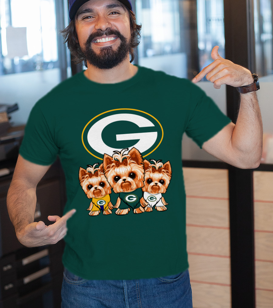 Green Bay Packers Yorkie Trio T-Shirt