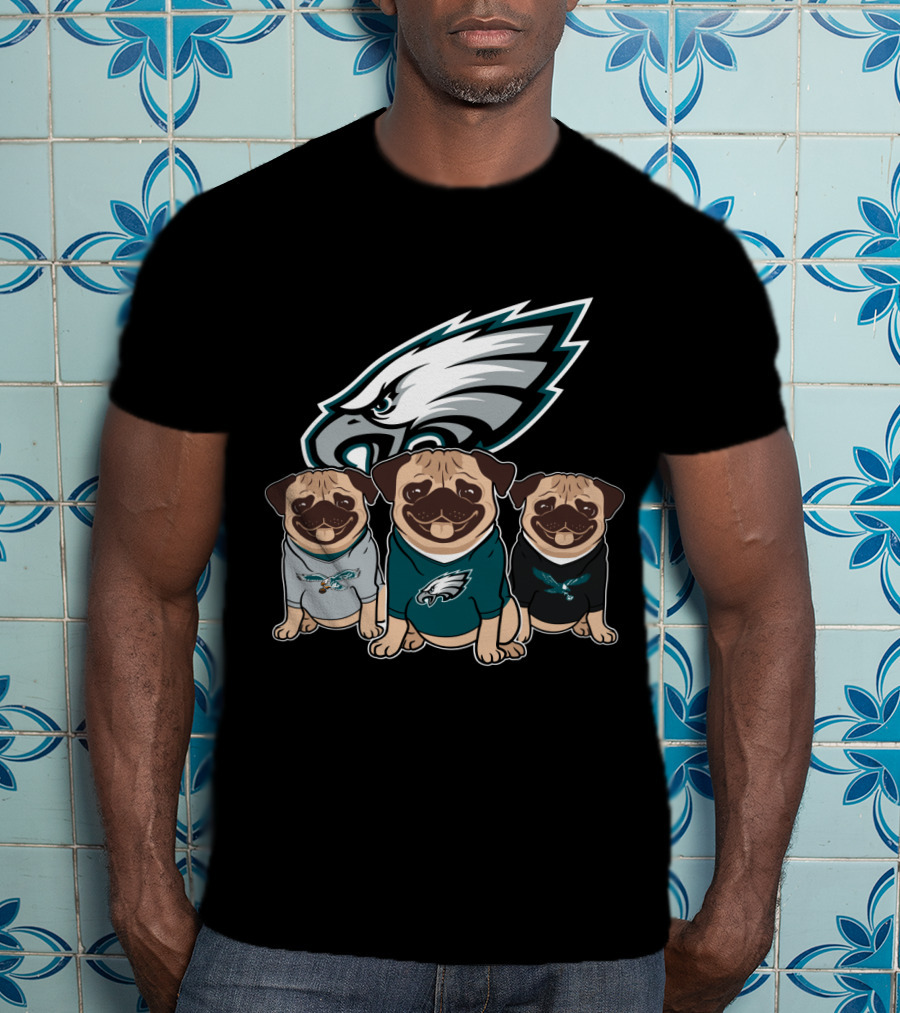Philadelphia Eagles Pugs T-Shirt