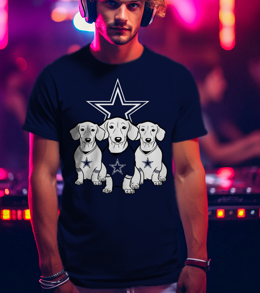 Cowboys Dachshund Trio T-Shirt