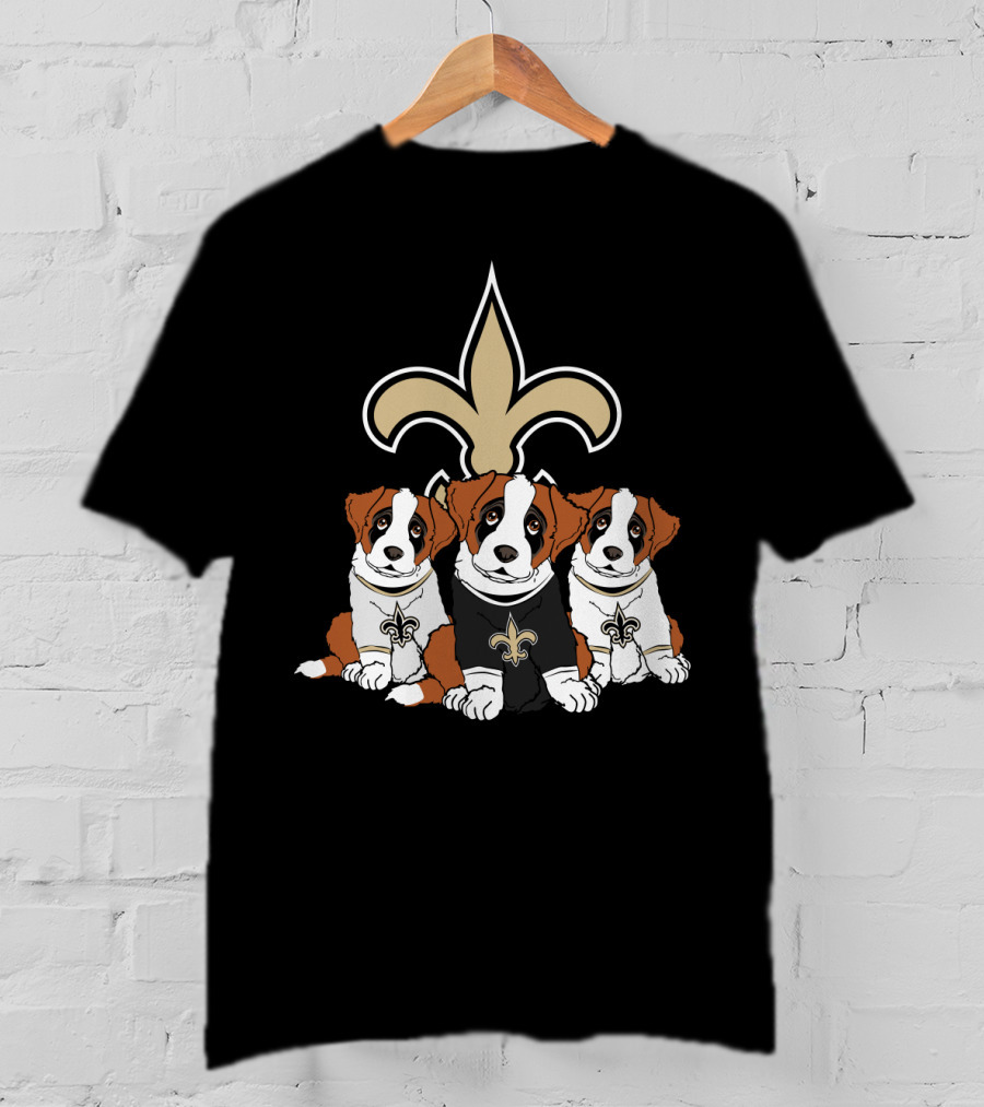 New Orleans Saints Puppy Trio T-Shirt