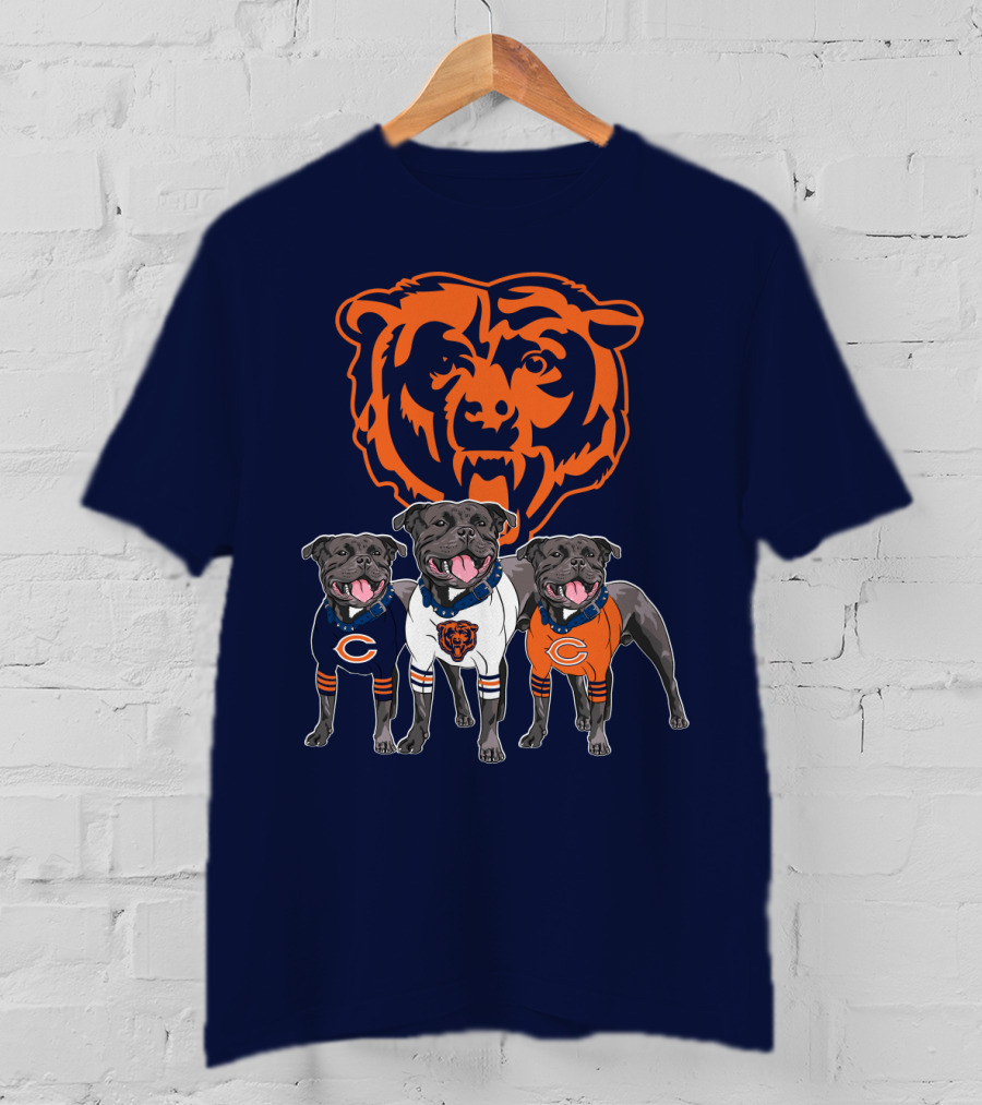 Chicago Bears Pitbull Lovers Football Team Spirit T-Shirt