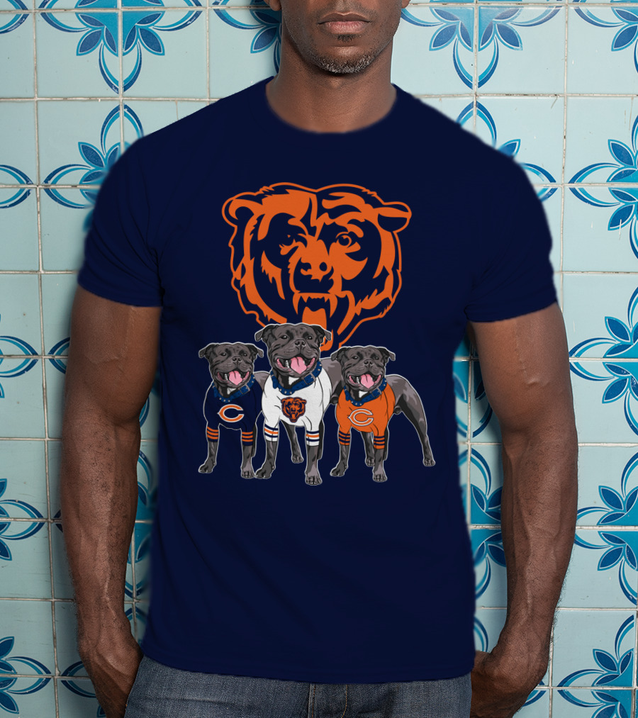 Chicago Bears Pitbull Lovers Football Team Spirit T-Shirt