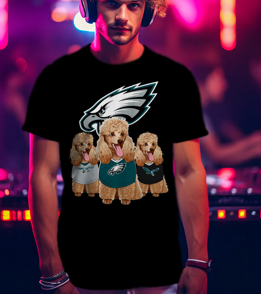 Philadelphia Eagles Poodle Trio T-Shirt