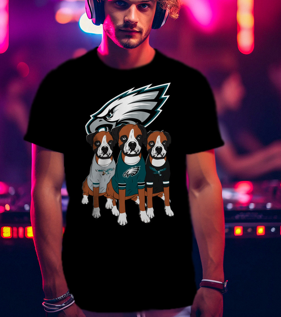 Philadelphia Eagles Boxer Dogs T-Shirt
