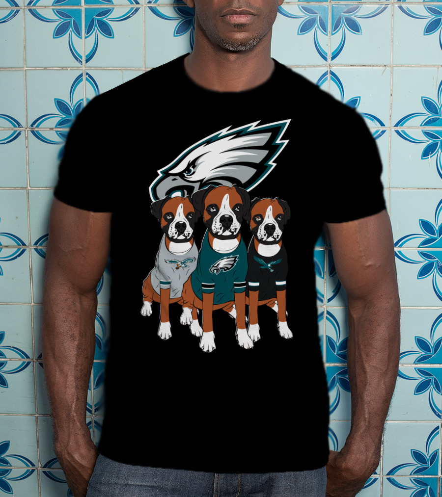 Philadelphia Eagles Boxer Dogs T-Shirt