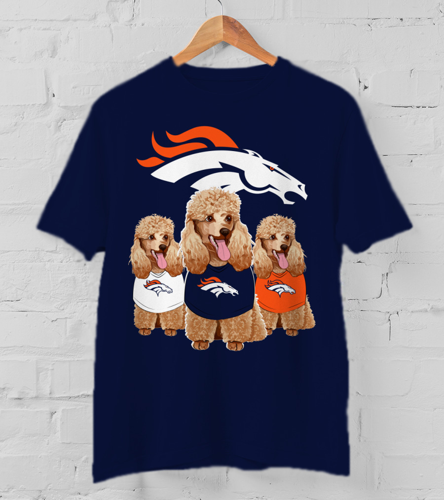 Denver Broncos Poodle T-Shirt