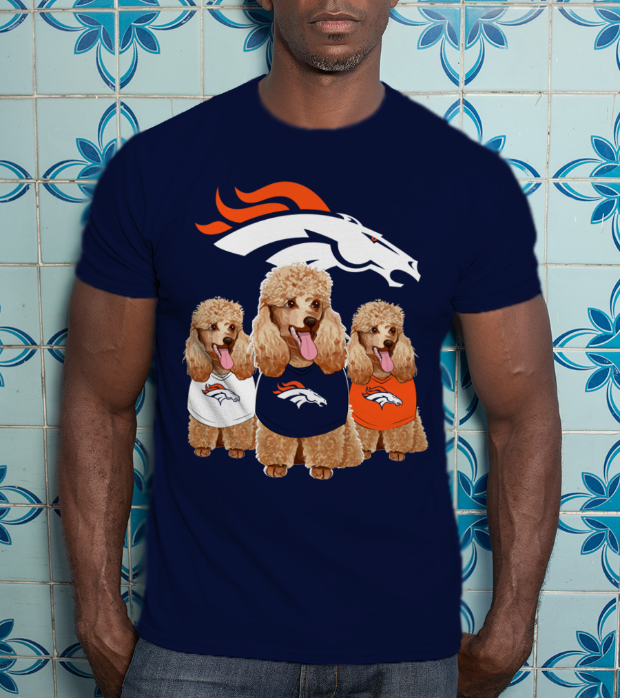 Denver Broncos Poodle T-Shirt