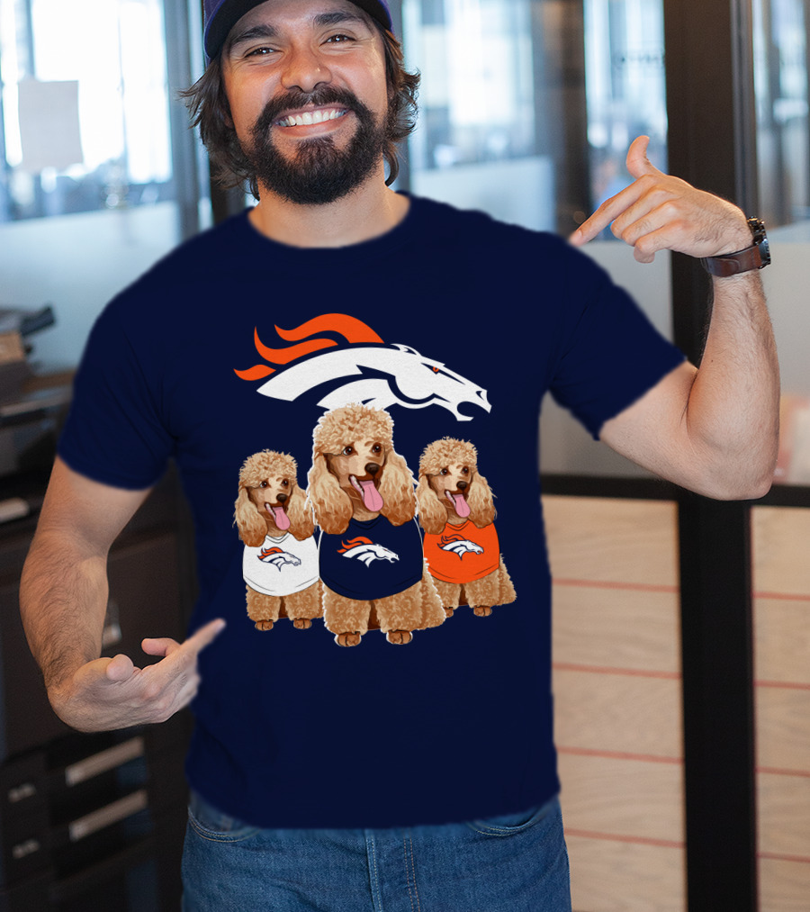 Denver Broncos Poodle T-Shirt