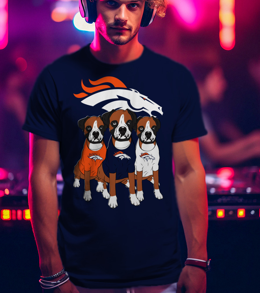 Denver Broncos Boxer Dogs T-Shirt