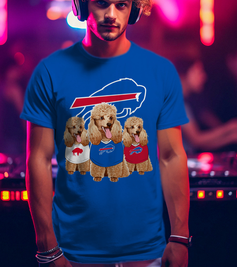 Buffalo Bills Poodle Trio T-Shirt