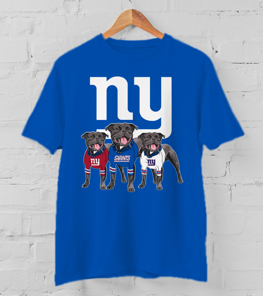 Ny Giants Pug Trio T-Shirt