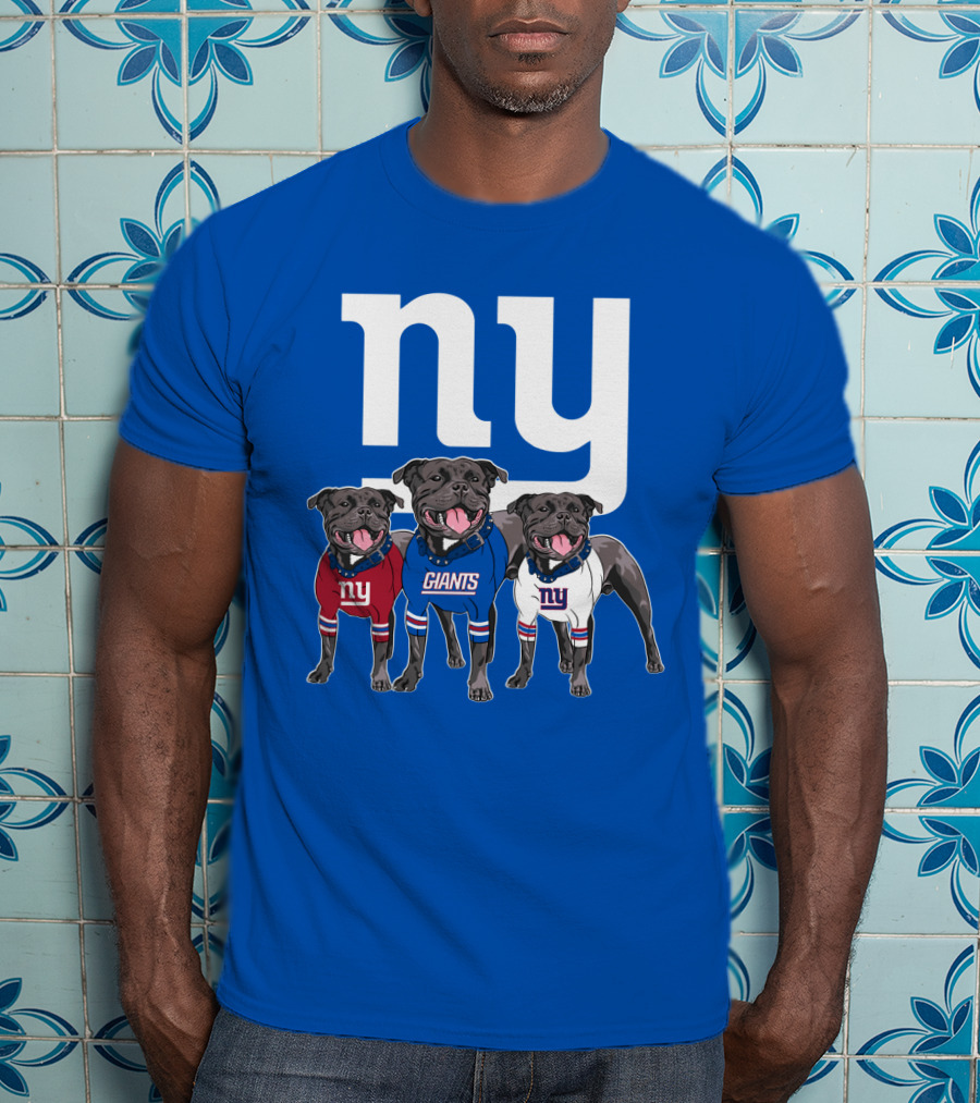 Ny Giants Pug Trio T-Shirt