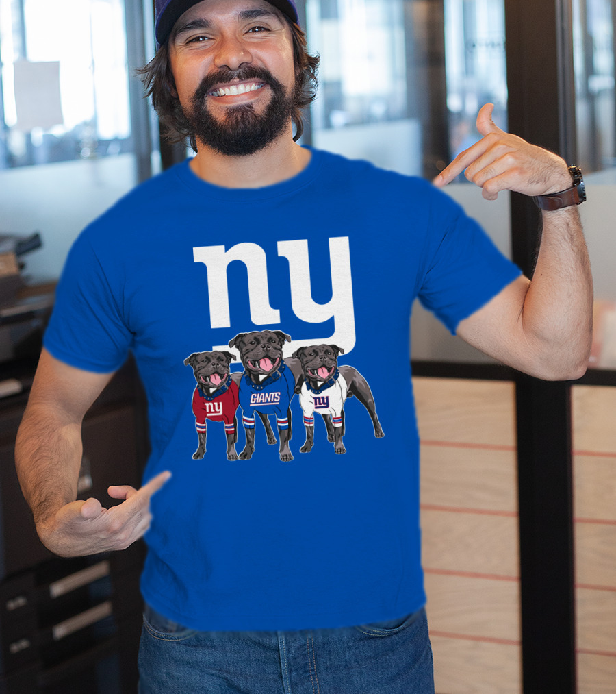 Ny Giants Pug Trio T-Shirt