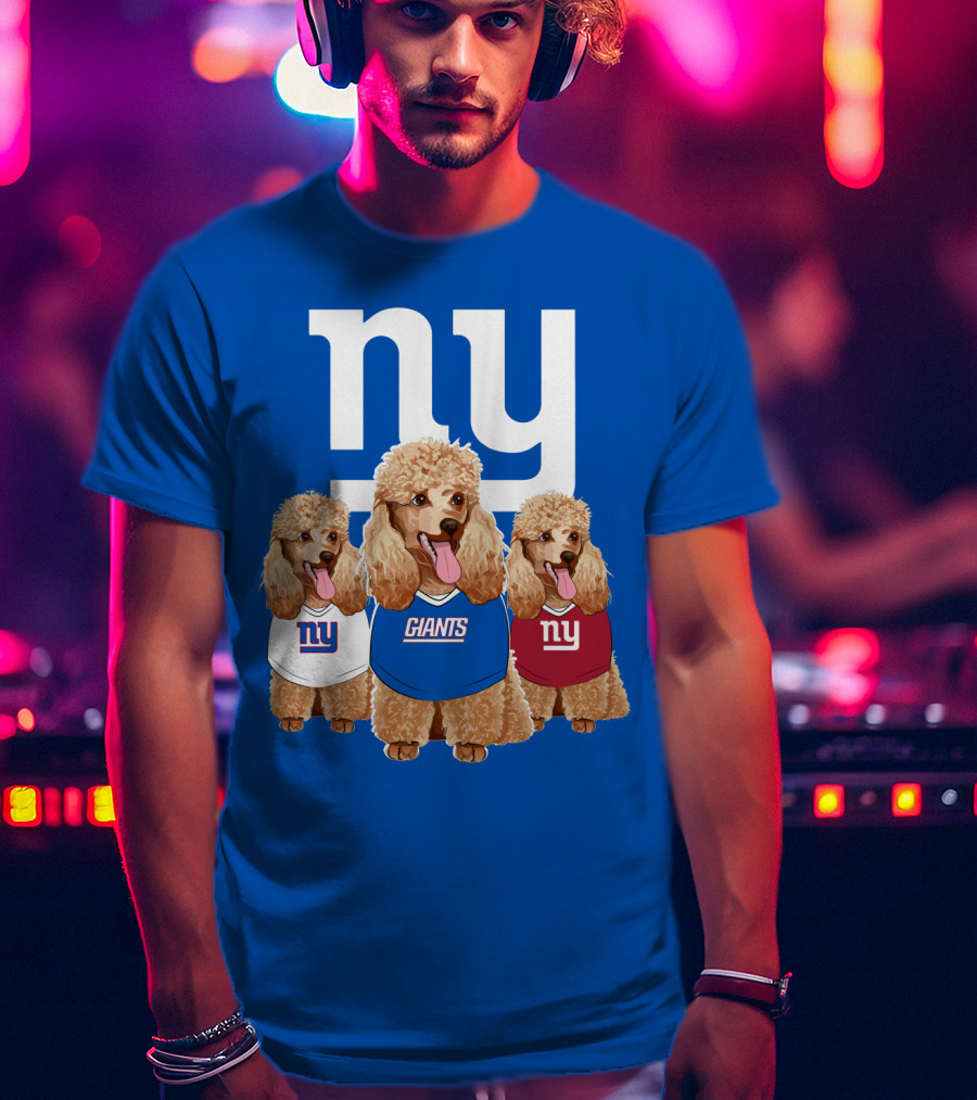 Ny Giants Poodle Trio T-Shirt