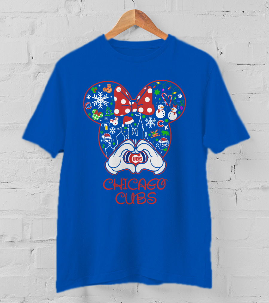 Chicago Cubs Minnie Mouse Holiday T-Shirt