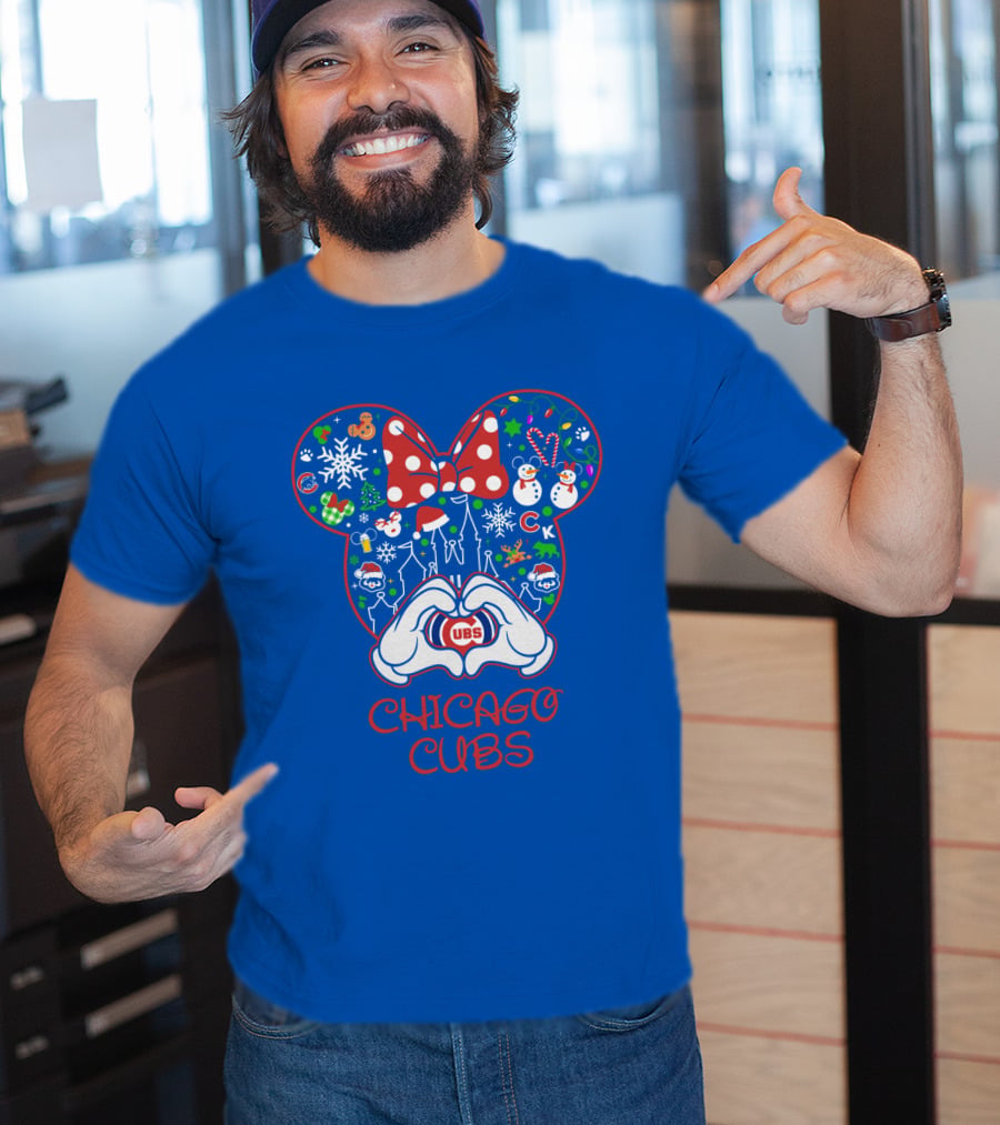 Chicago Cubs Minnie Mouse Holiday T-Shirt