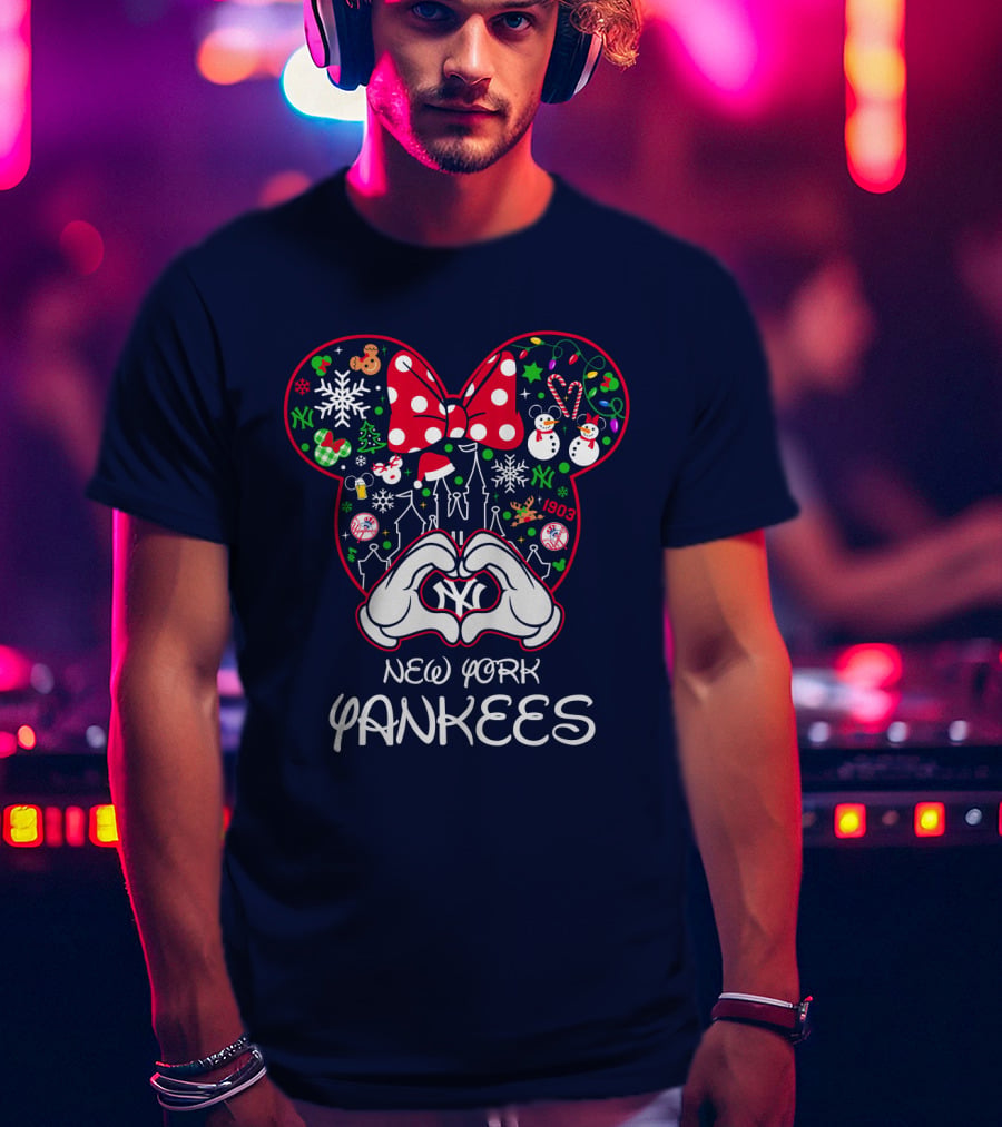 New York Yankees Festive Mouse Ears Holiday Edition T-Shirt