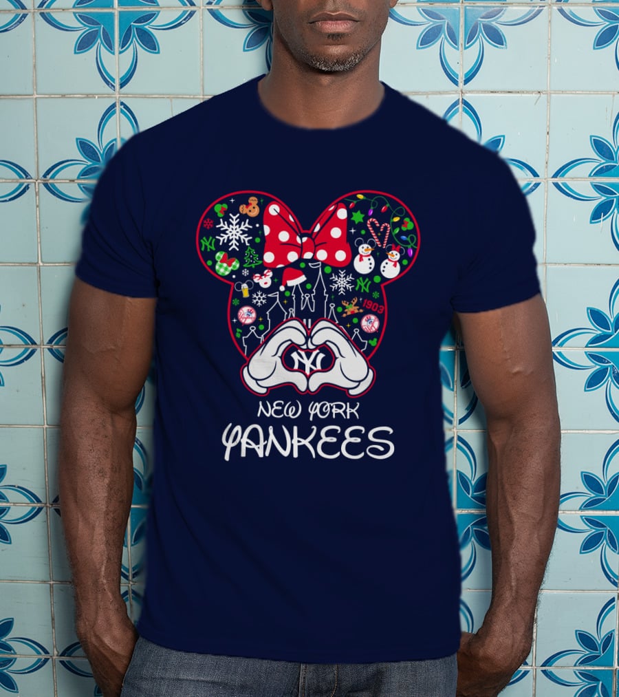 New York Yankees Festive Mouse Ears Holiday Edition T-Shirt
