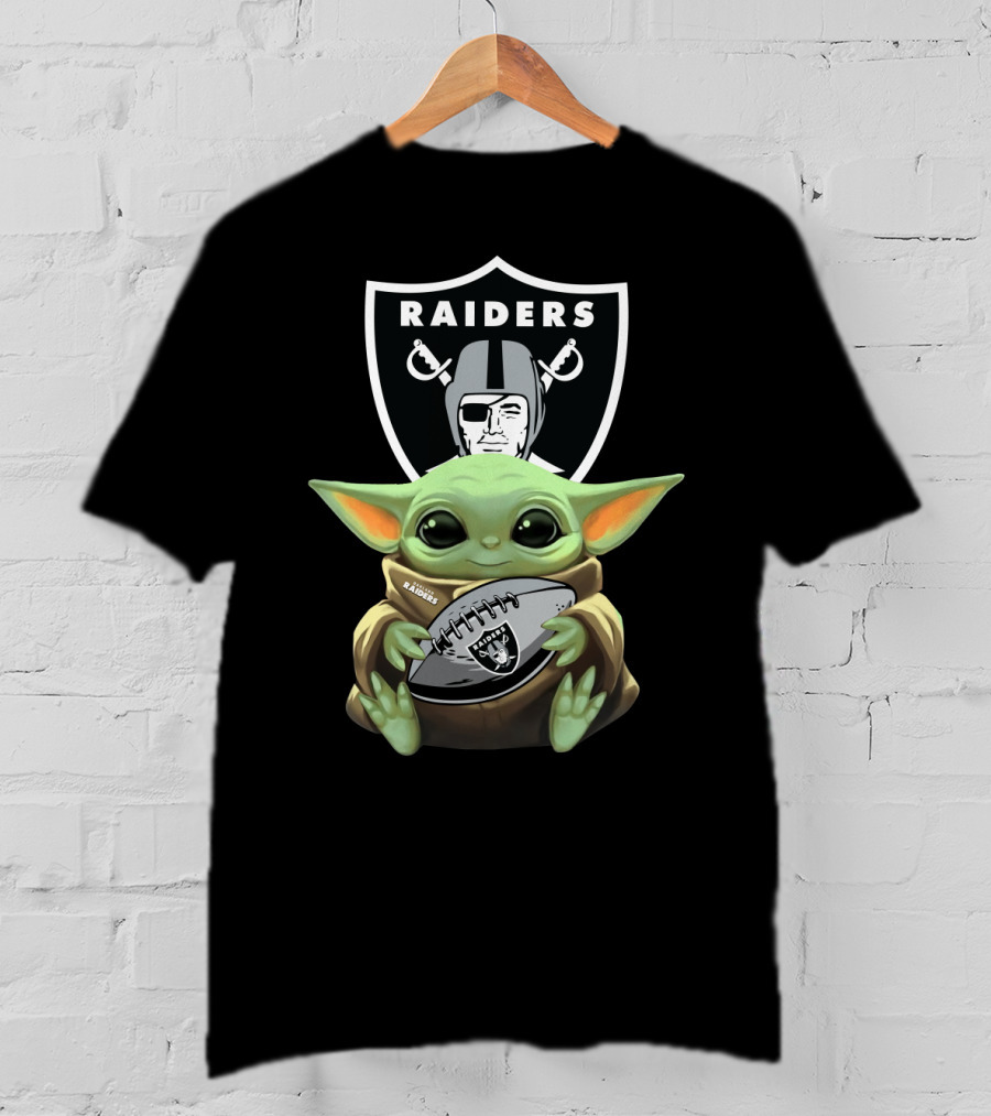 BabyYoda Raiders Football Mandalorian Crossover T-Shirt