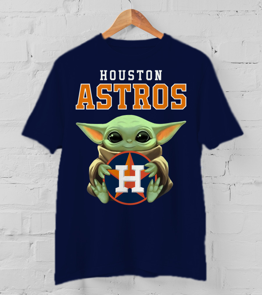 Houston Astros Baby Yoda Logo Fan T-Shirt