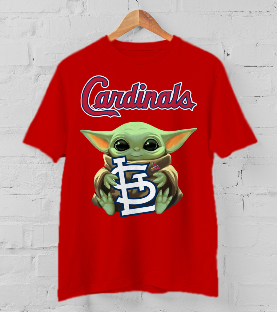 Cardinals Baby Yoda Holding St. Louis T-Shirt