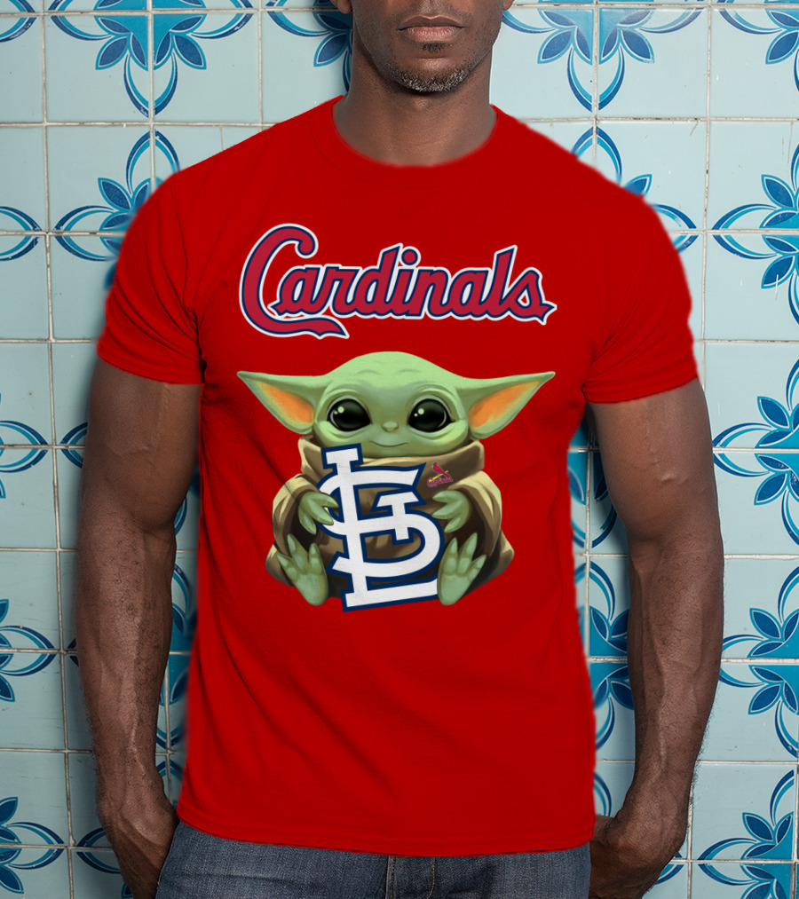 Cardinals Baby Yoda Holding St. Louis T-Shirt