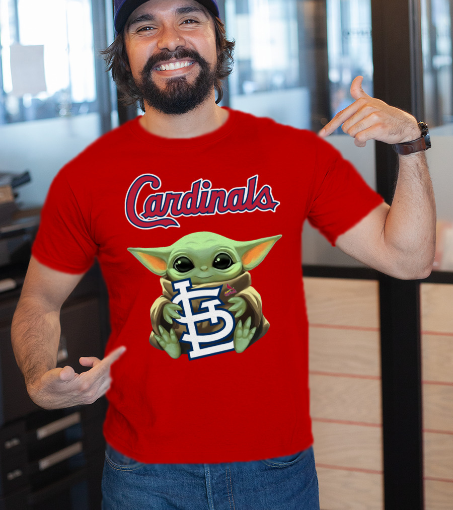 Cardinals Baby Yoda Holding St. Louis T-Shirt