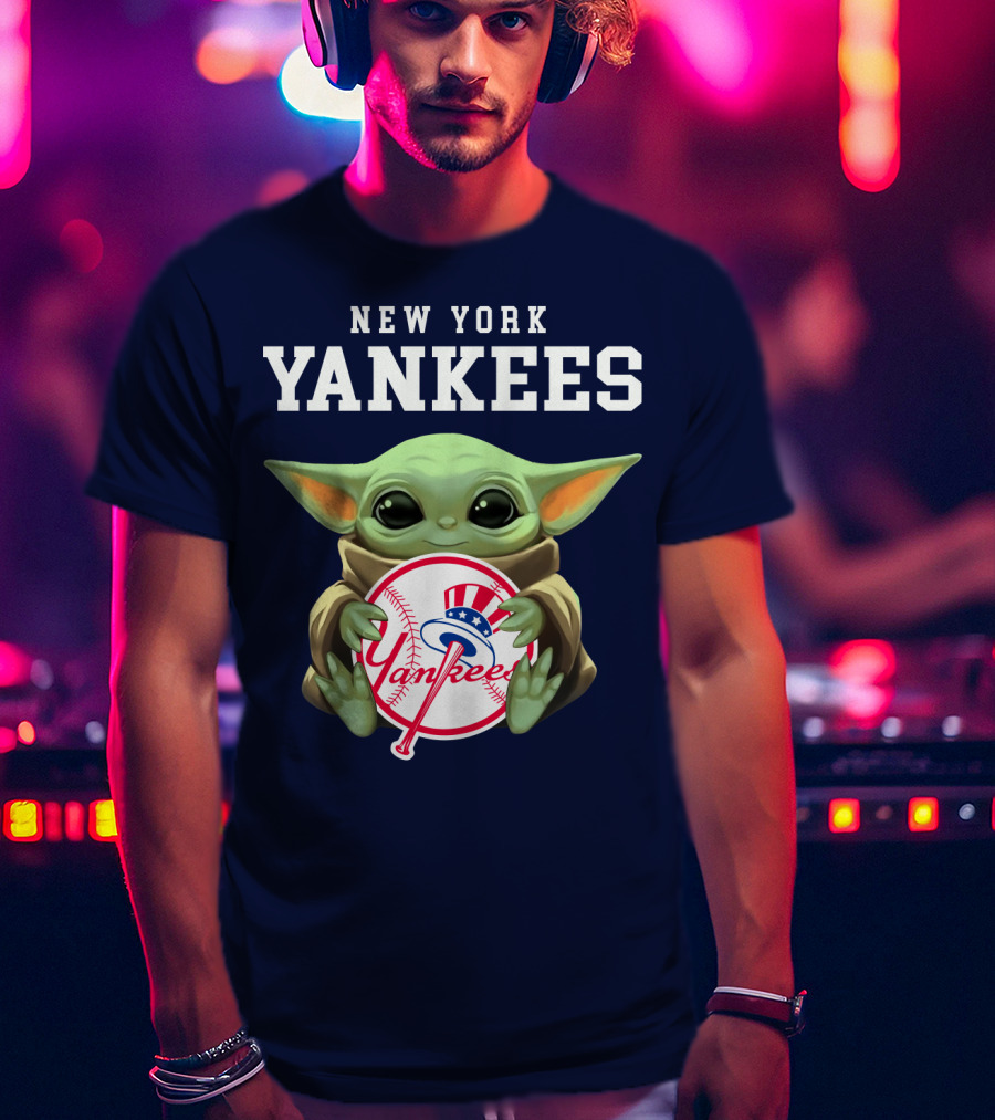 New York Yankees Baby Yoda Yankees T-Shirt