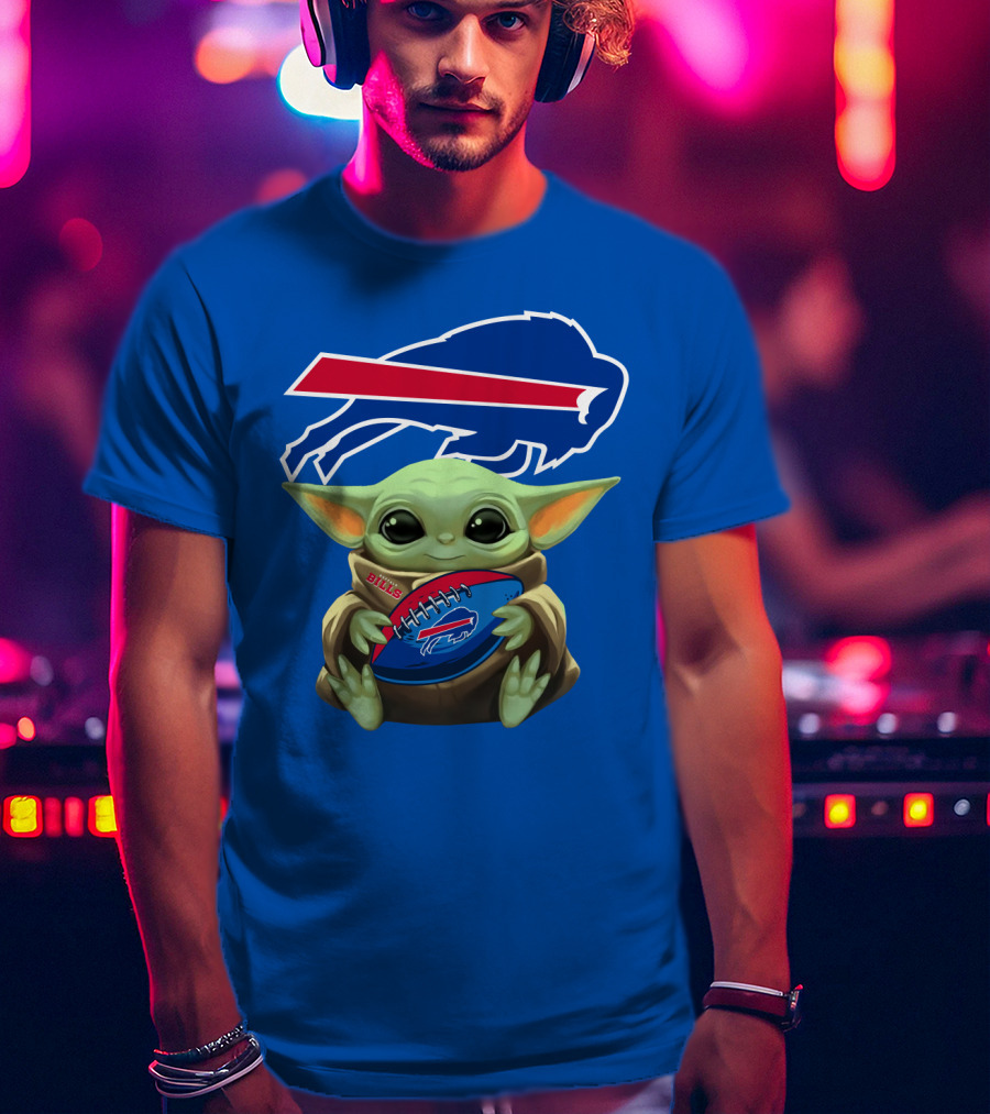 Baby Yoda Bills Buffalo Football Fan T-Shirt