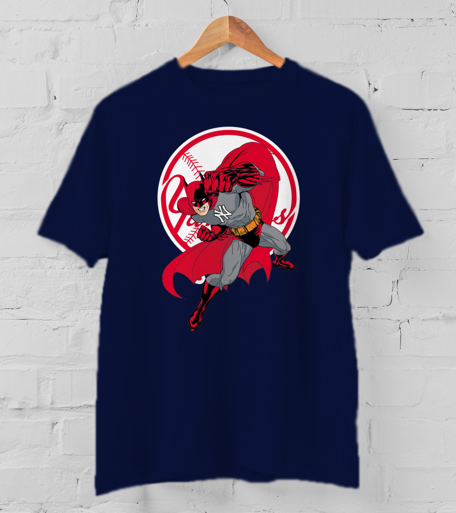 Batman Yankees Baseball Hero Iconic Mashup T-Shirt