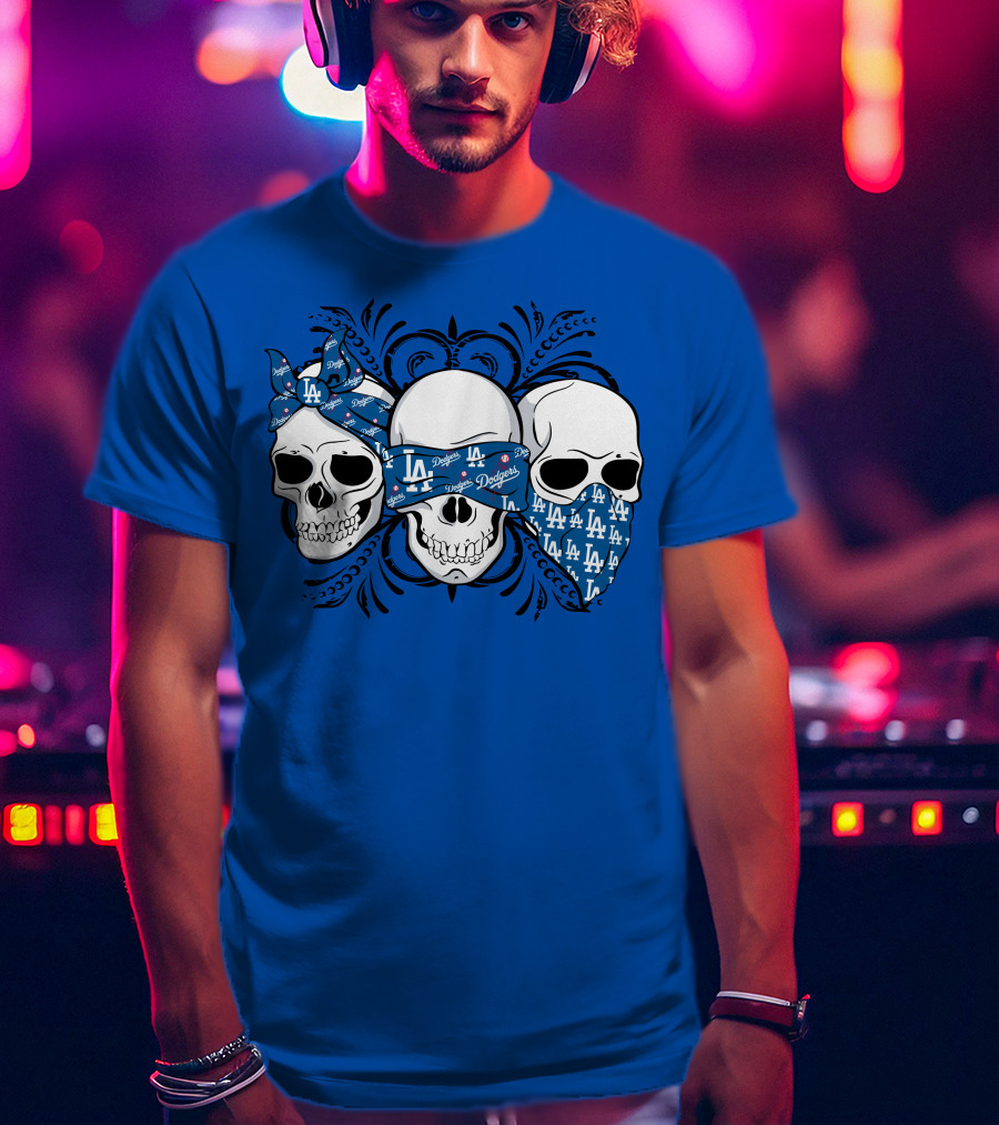 La Dodgers Skull Trio T-Shirt