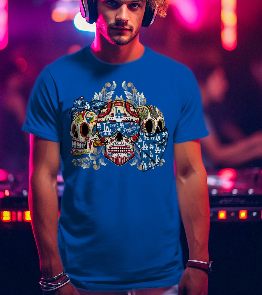 La Dodgers Sugar Skull Trio T-Shirt