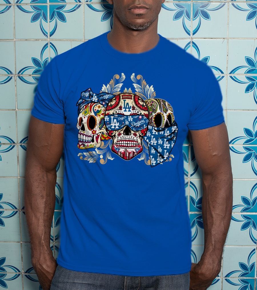 La Dodgers Sugar Skull Trio T-Shirt
