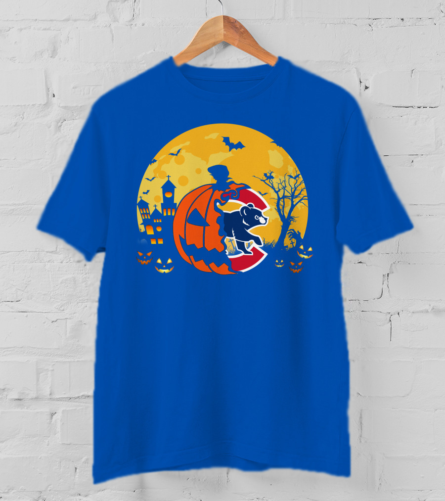 Chicago Cubs Halloween Full Moon T-Shirt