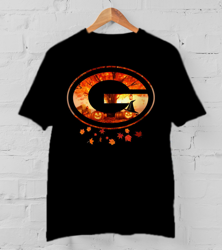 G Autumn Pumpkins Halloween Leaves T-Shirt