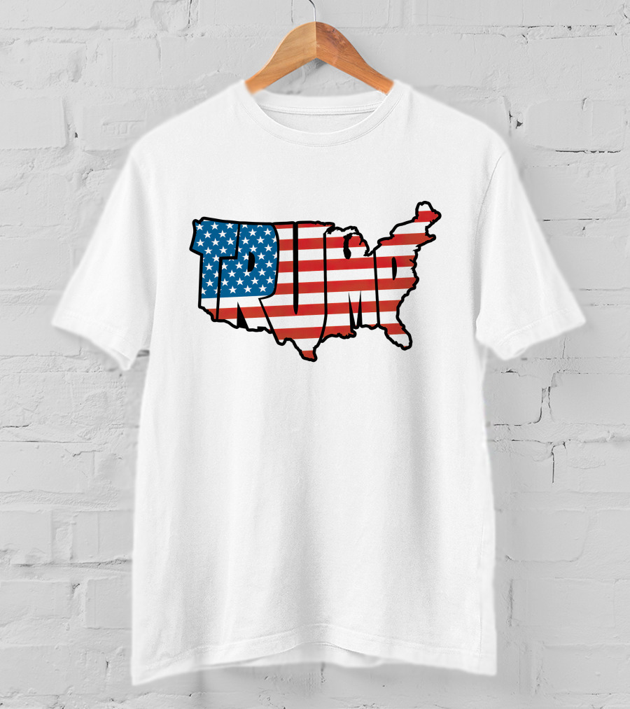 Trump Usa Flag Map T-Shirt