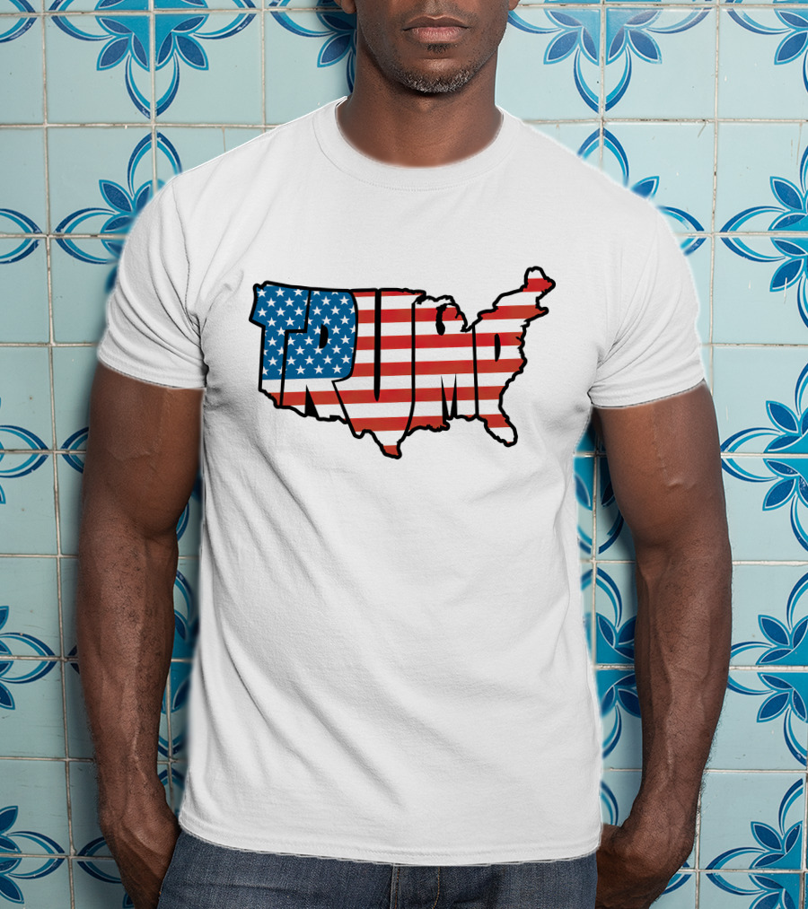 Trump Usa Flag Map T-Shirt