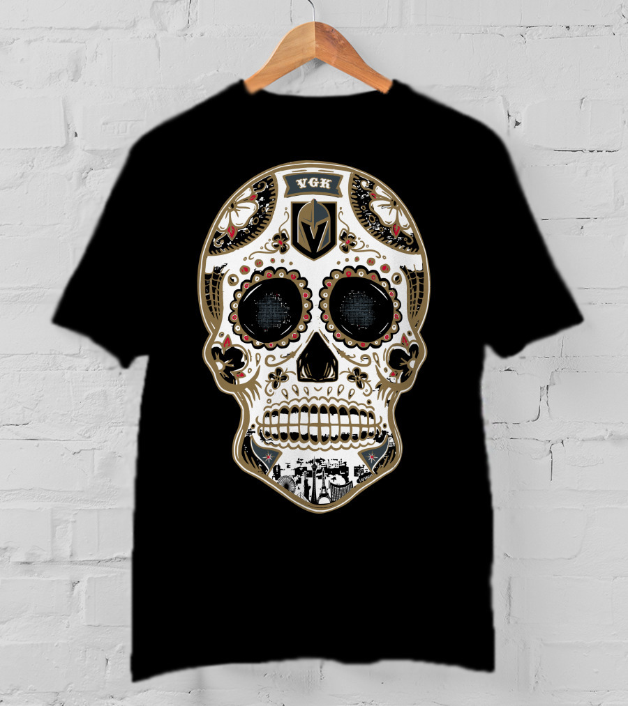 Vgk Sugar Skull Golden Knights T-Shirt