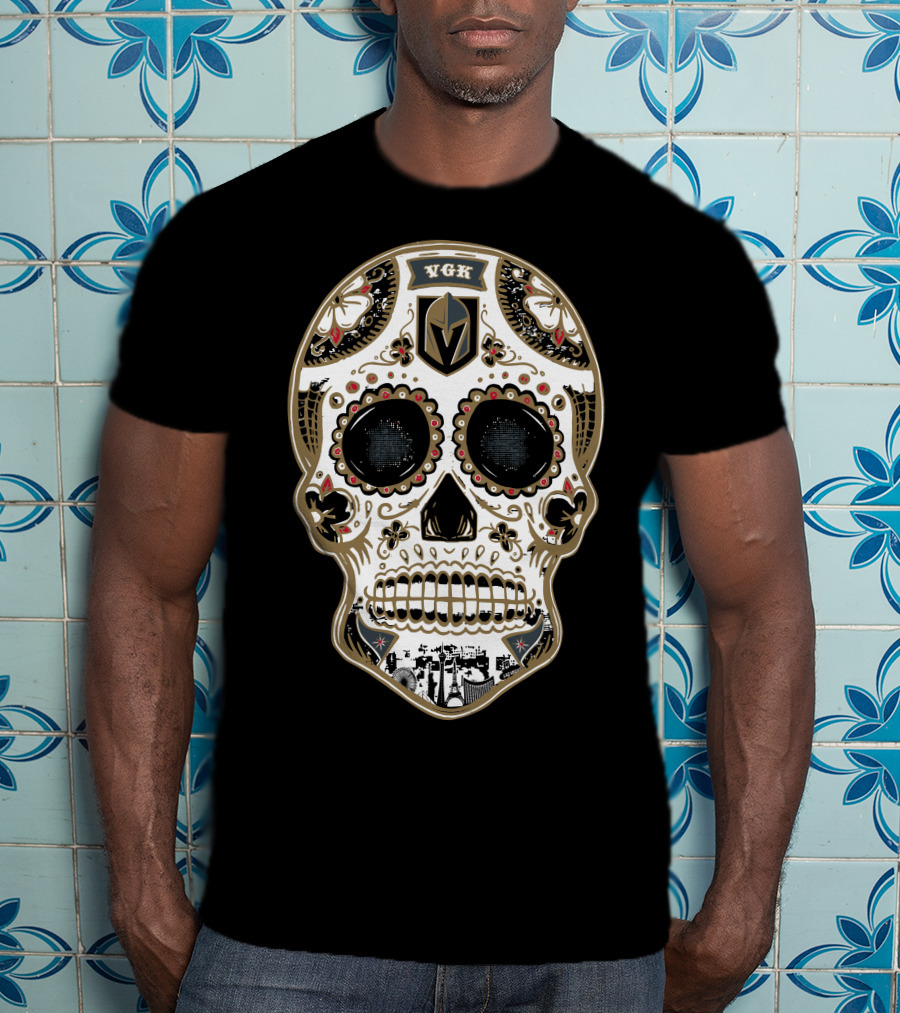 Vgk Sugar Skull Golden Knights T-Shirt